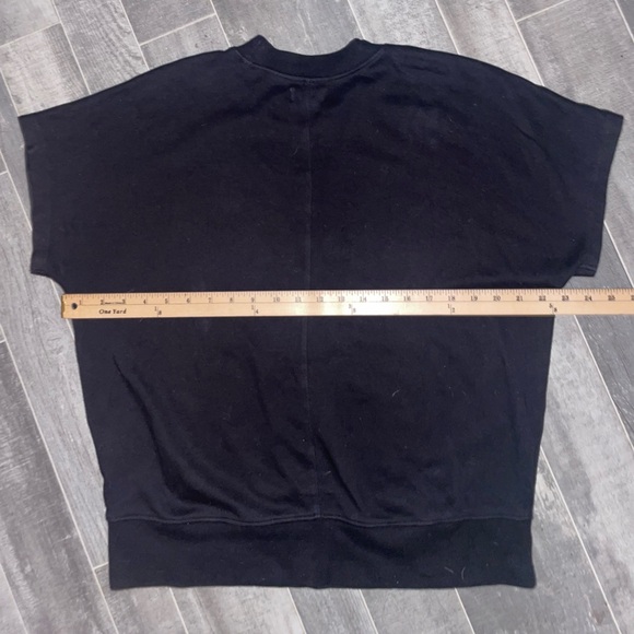 Pact Crew Neck Short Sleeve Sweatshirt Organic Cotton Size Medium Black - Picture 4 of 5